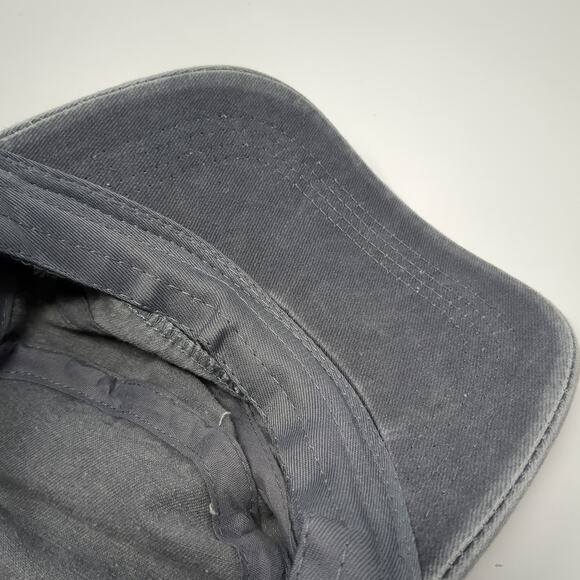 Unbranded Slideback Cadet Army Cap Gray One Size Adjustable Lightweight Cotton - Picture 8 of 9